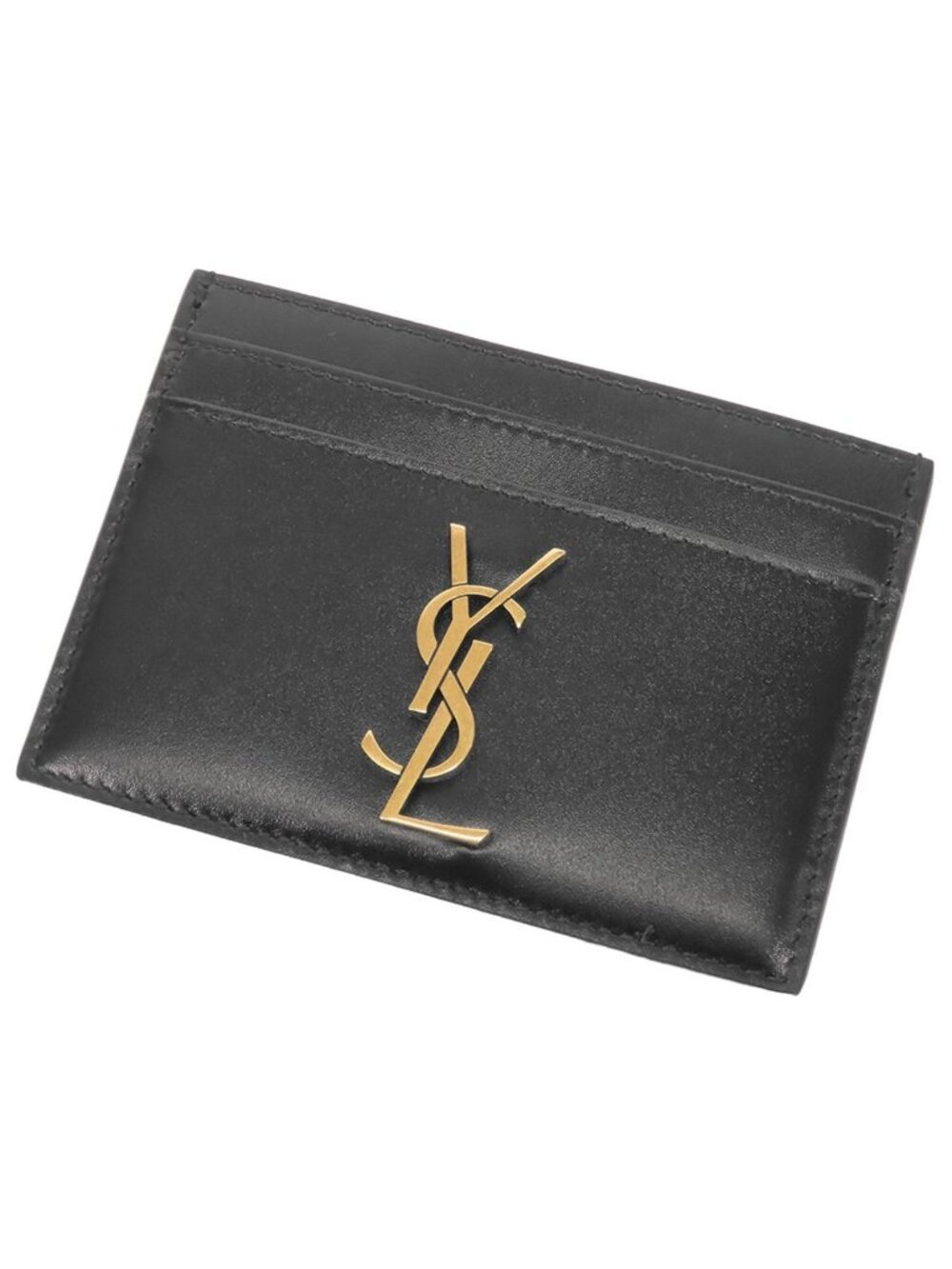 Saint Laurent Card Case Black Leather Cassandra - Picture 1 of 9